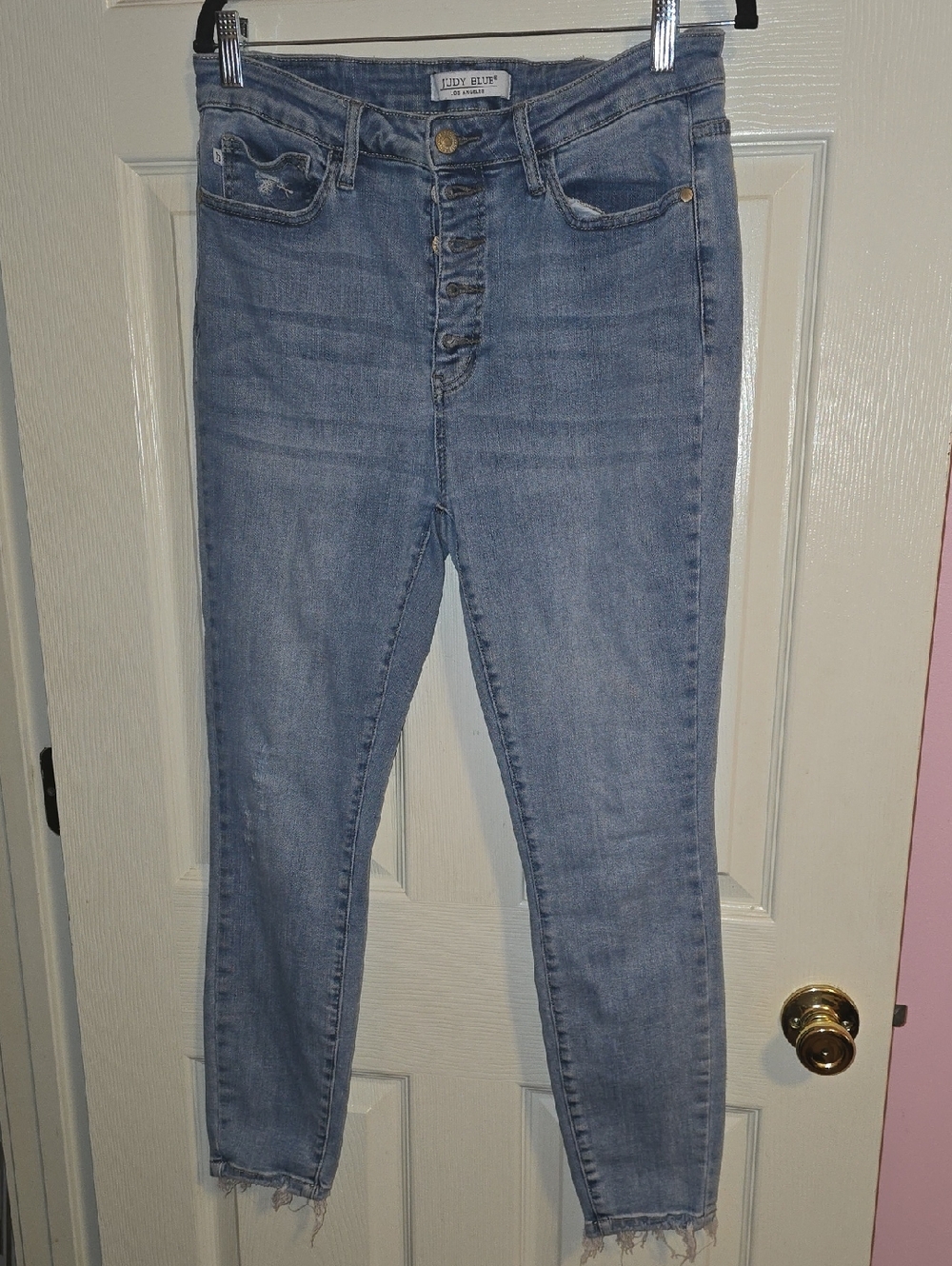 Judy Blue Light Blue High-Rise Button-Fly Jeans